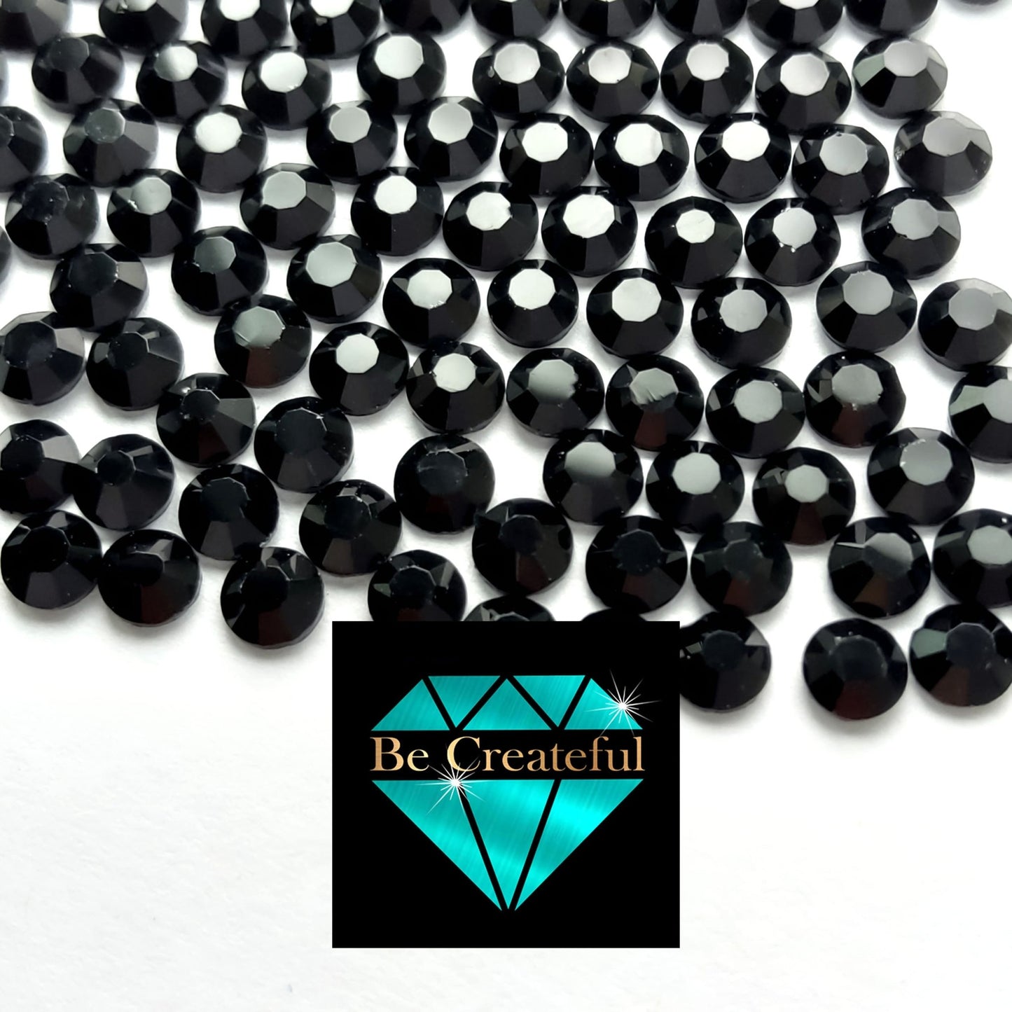 DMC Jet Black Glass Hotfix Rhinestones - Be Createful, Beautiful Rhinestones at wholesale prices.