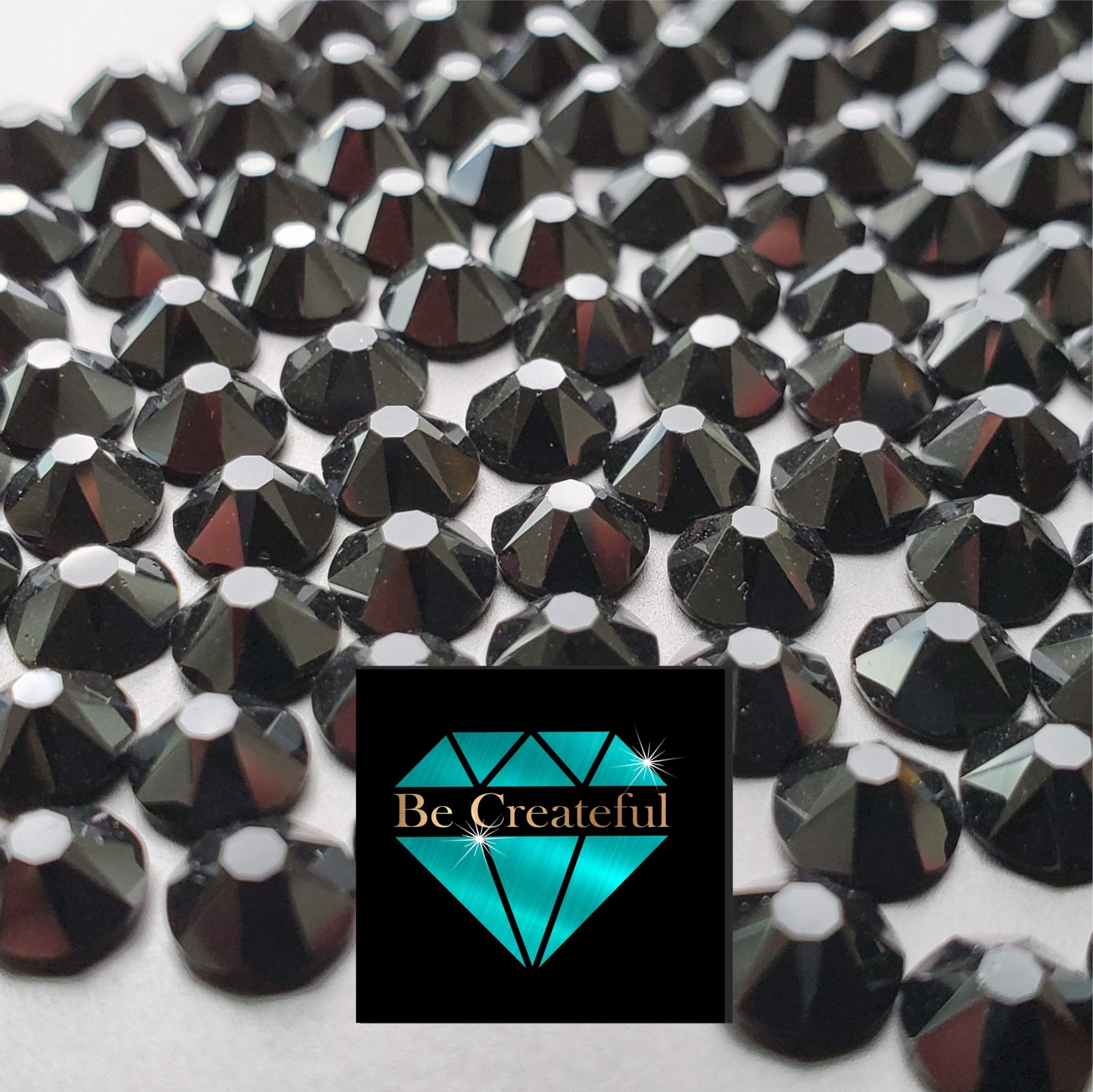 BULK DMC Jet Hematite HOTFIX Rhinestones - Machine Cut Rhinestones ...
