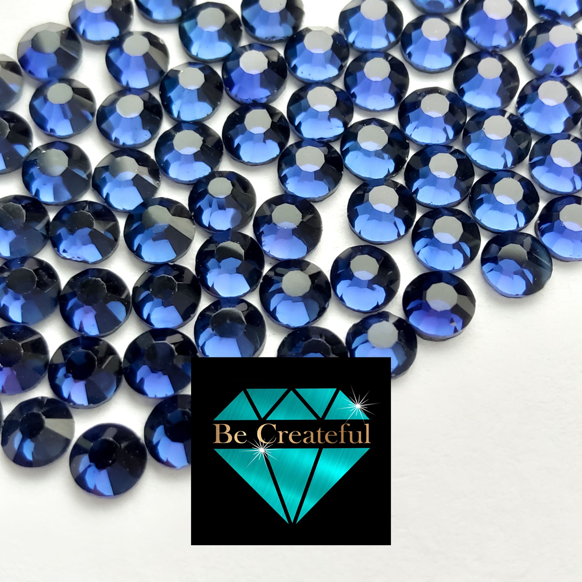 BULK HOTFIX DMC Montana Navy Blue Glass Rhinestones – Be Createful