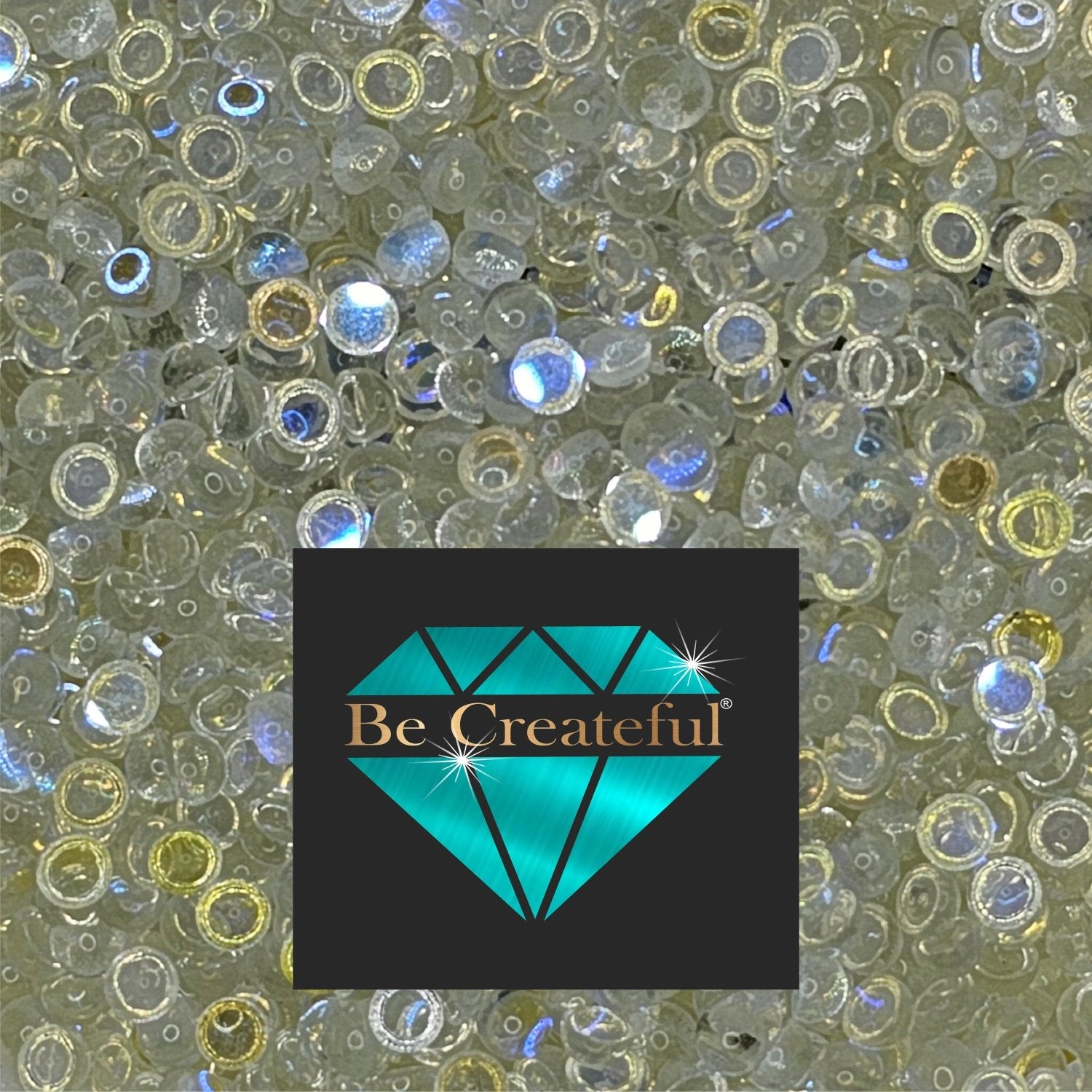 Be Createful - Flatback Transparent Glass Rhinestones - Fast Shipping