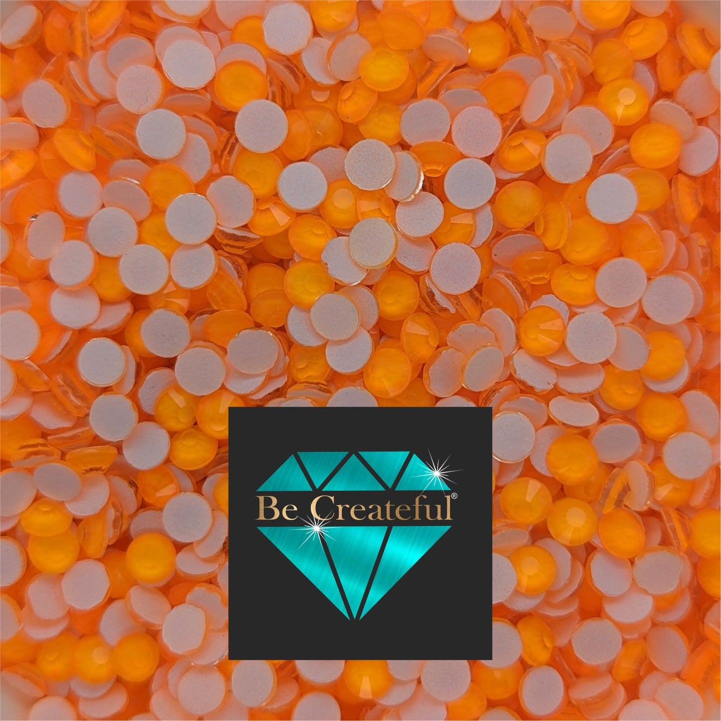 FLATBACK Neon Light Orange Glass Rhinestones - Wholesale Rhinestone - Flatback  rhinestone - Orange flatback Rhinestone