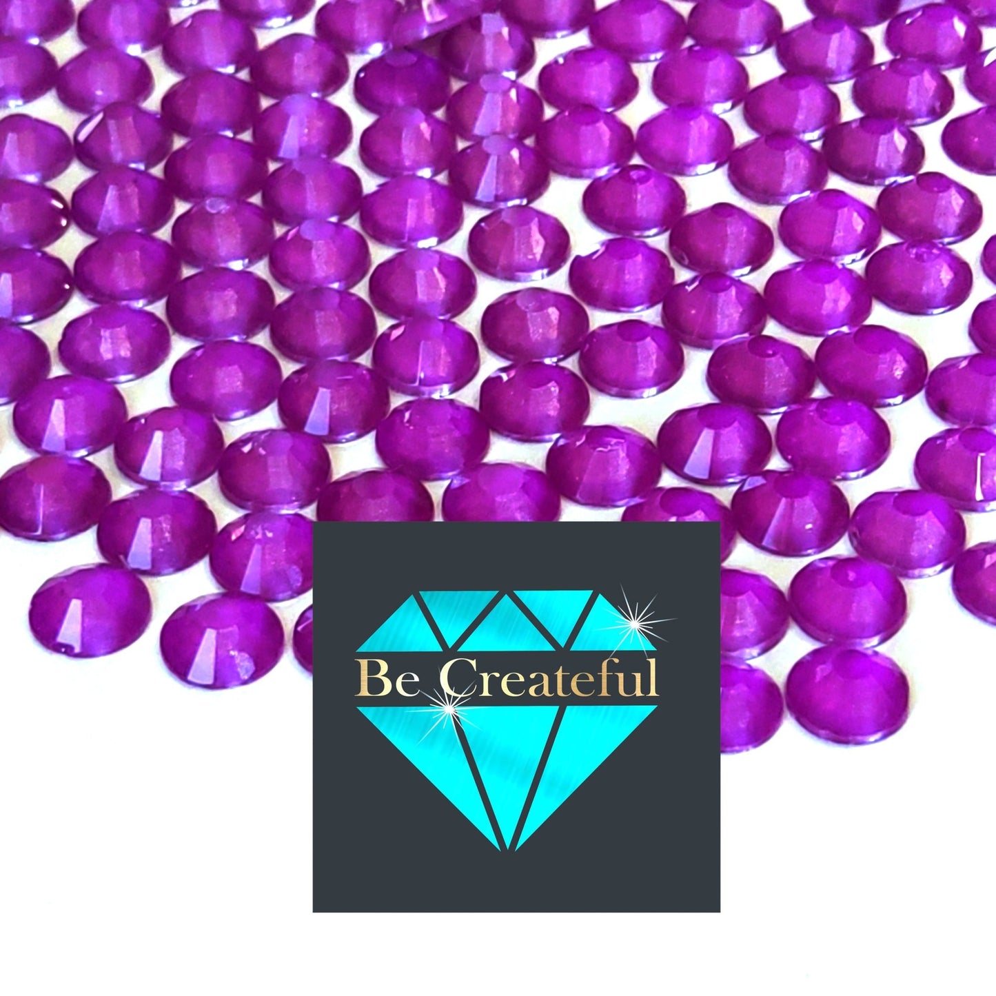 BULK Flatback Neon Purple Glass Rhinestones