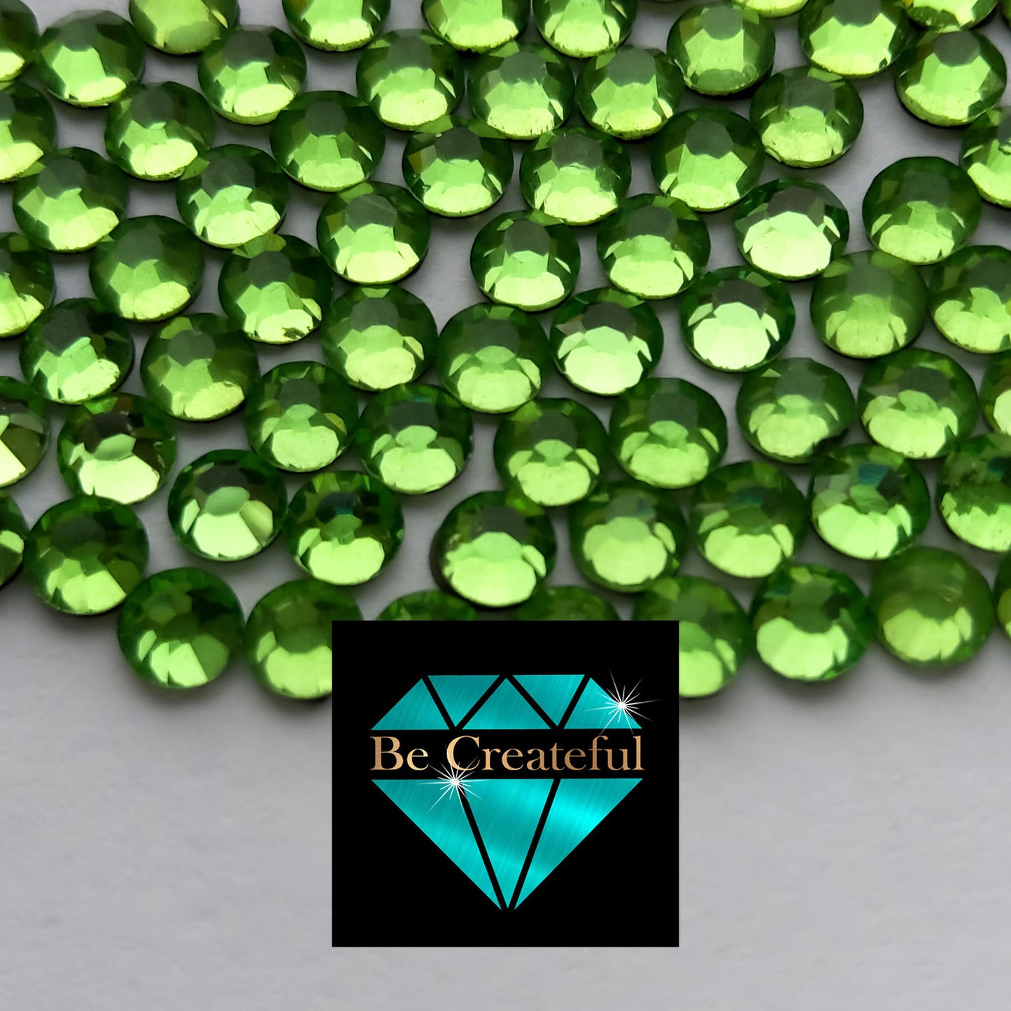 DMC Peridot Glass Hotfix Rhinestones - Be Createful, Beautiful Rhinestones at wholesale prices.