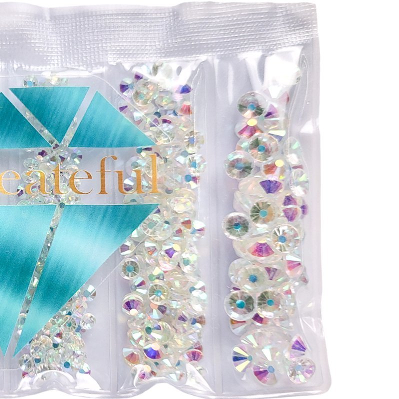 Aurora Nail Art Rhinestones Multi Shapes 3d Glass Ab Crystal - Temu