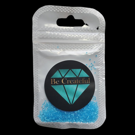 Aquamarine Caviar/Pixie Dust Micro Mini Glass Rhinestones
