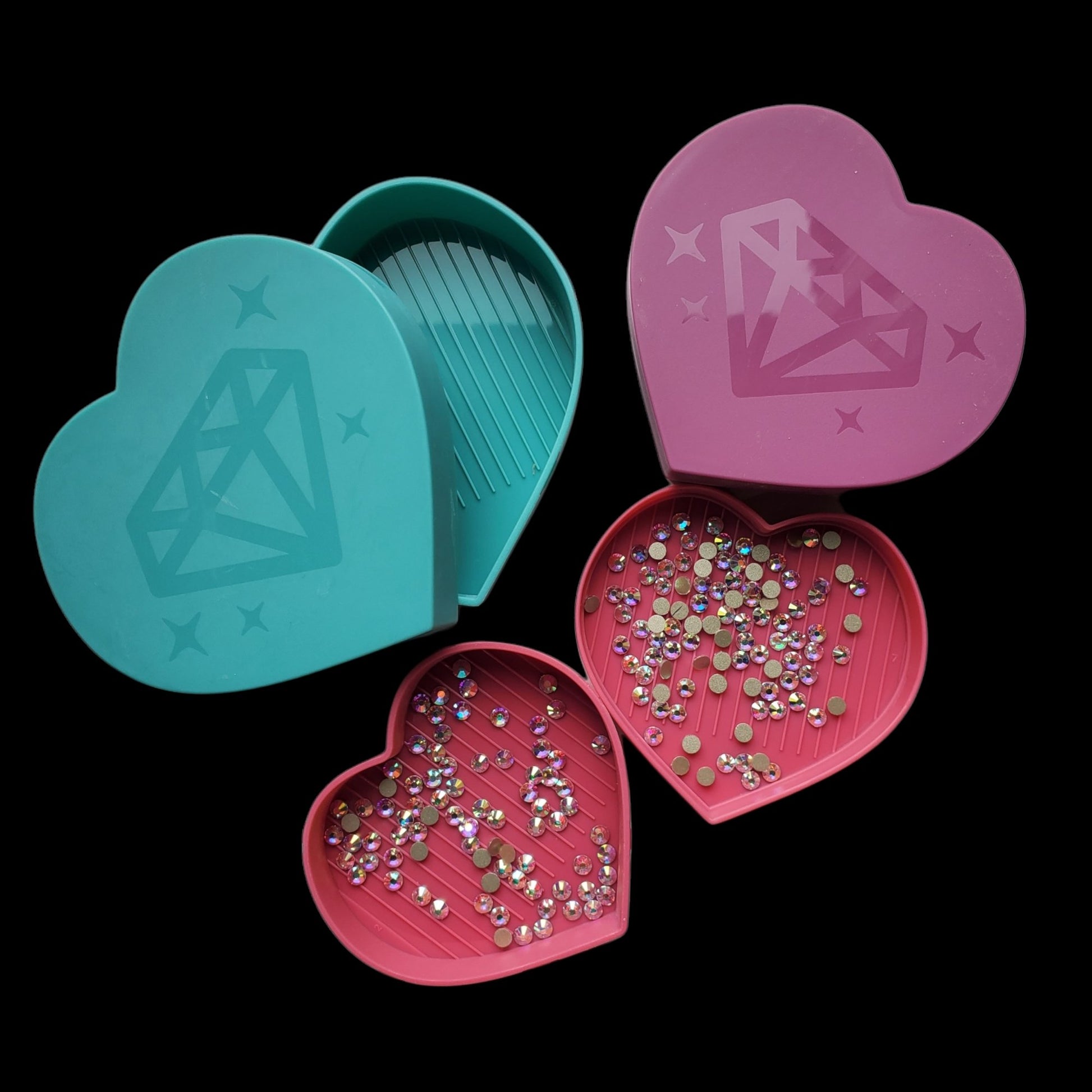Stylish Colorful Cute Heart shaped Crystal Gem Rhinestone - Temu