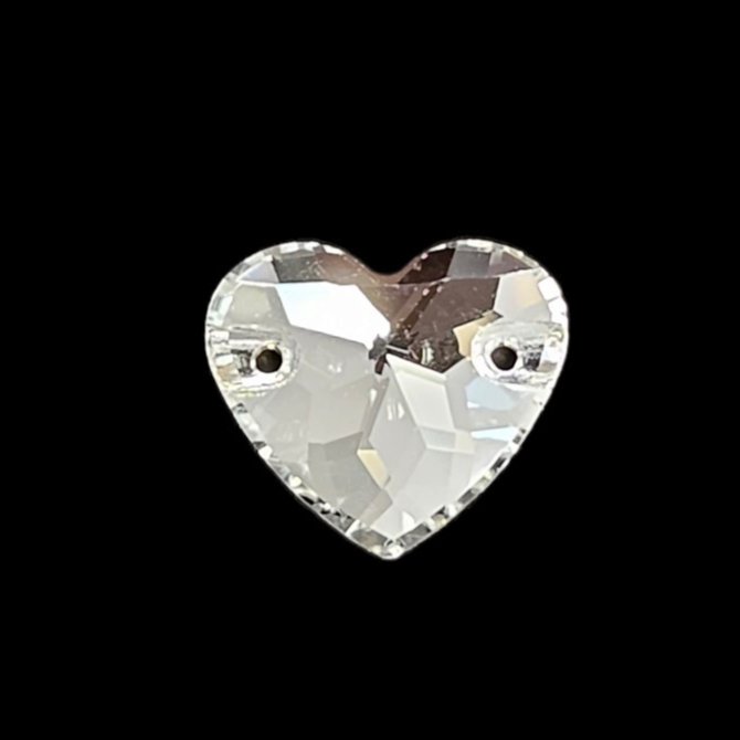 Crystal Heart Shaped Sew On Rhinestones - Fancy Heart shape Rhinestone ...