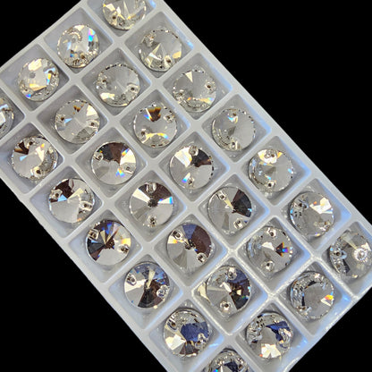 Fancy LUXE Crystal RIVOLI SHAPED Sew On Rhinestones - Crystal RIVOLI Rhinestone - Sew On Rhinestones -Glass Rivoli Rhinestone