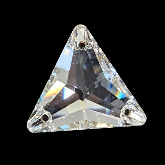 Fancy LUXE Glass Crystal Triangle SHAPED Sew On Rhinestones