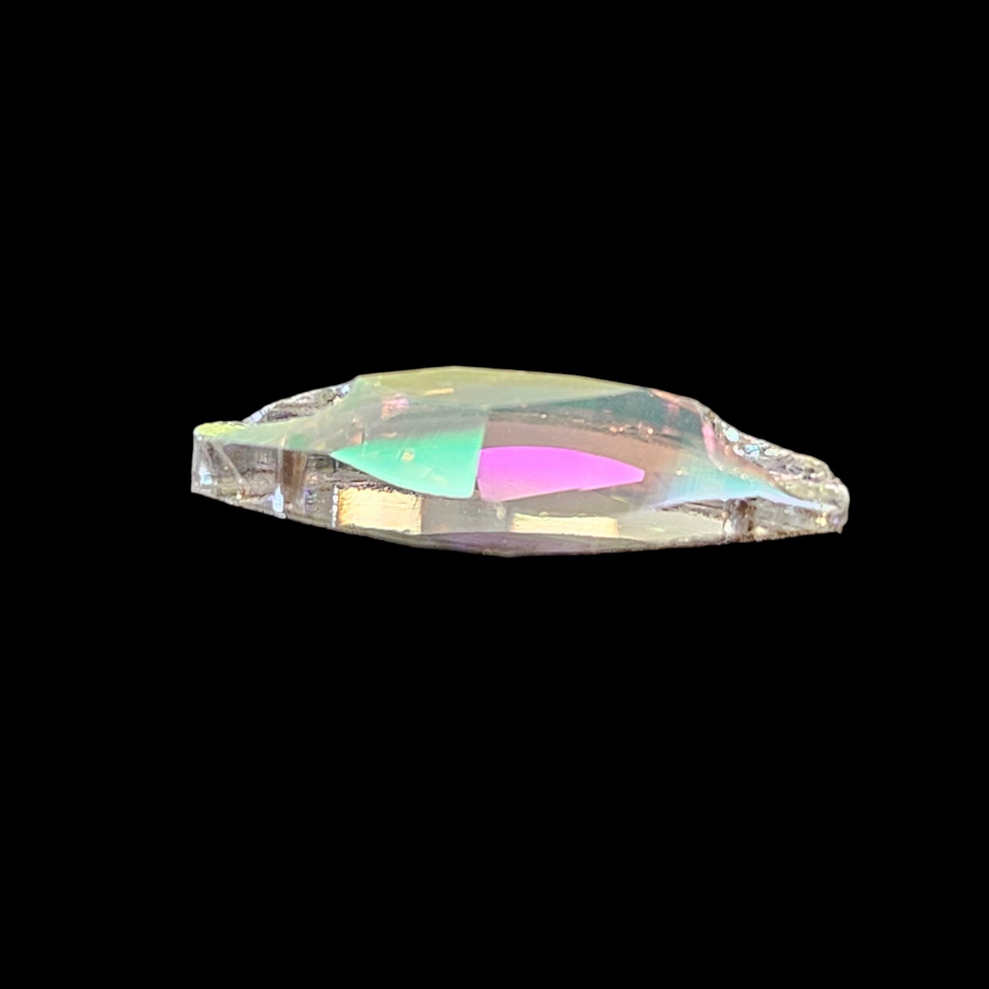 Fancy LUXE Glass Crystal AB Diamond Leaf SHAPED Sew On Rhinestones - Diamond Leaf Rhinestone - Shaped Rhinestone - Rhinestone