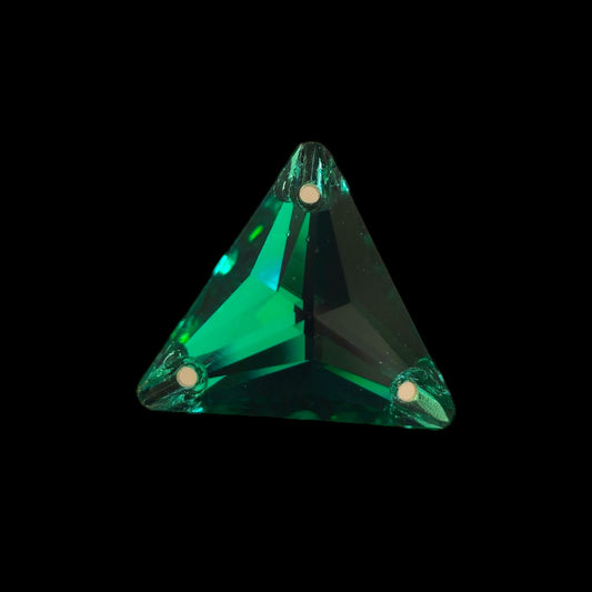 Green Triangle SHAPED Sew On Rhinestones
