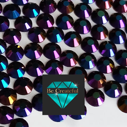 LUXE Rainbow Black Hotfix Rhinestones are high-quality 16 facet glass rhinestones.  Hot-fix rhinestone - Rhinestone Hotfix