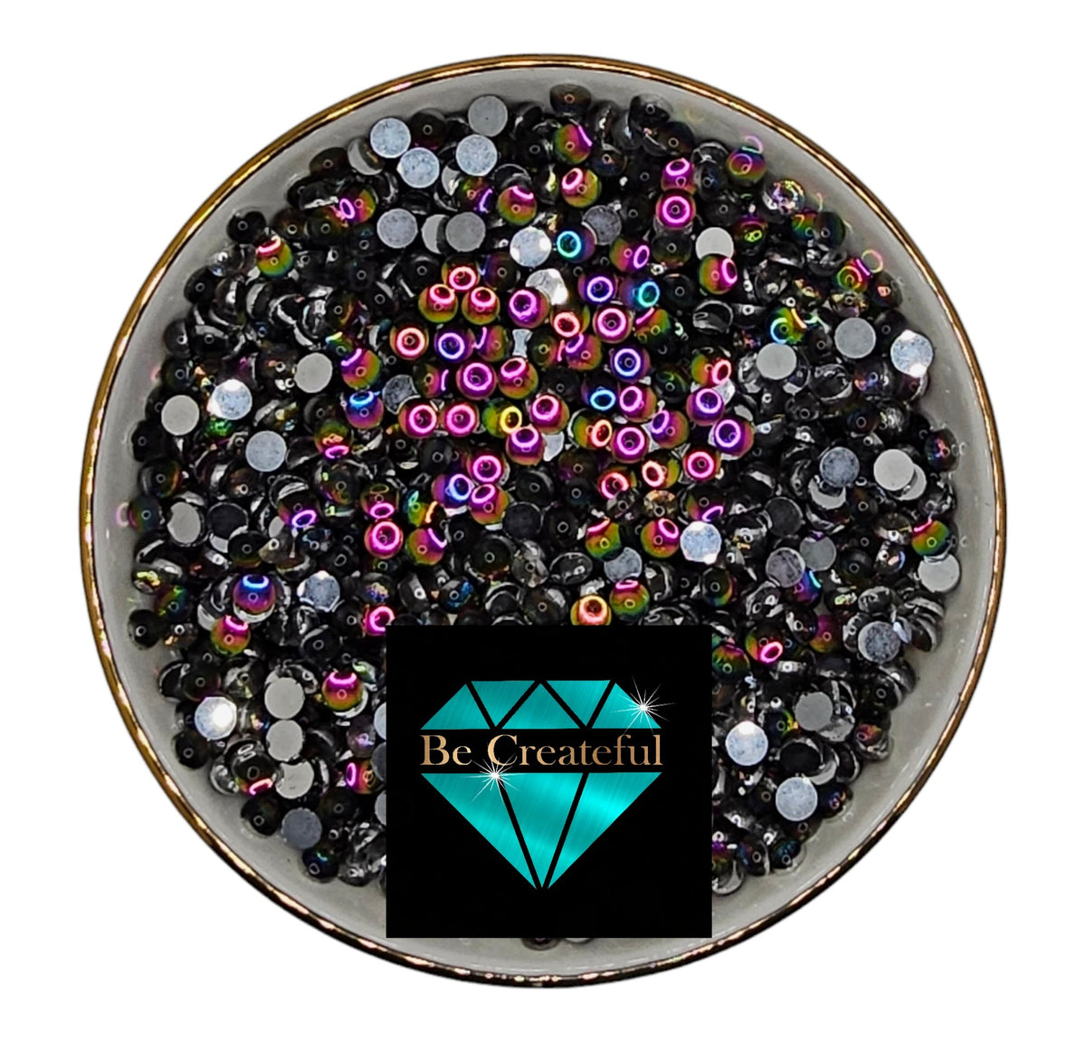 Mermaid Tears Rainbow Glass Stones - Flatback Bead - Rhinestone Store ...