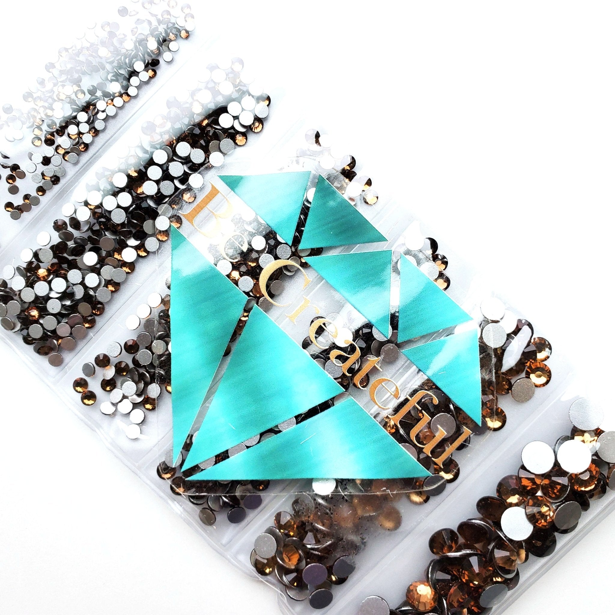 Multi-Size Smoked Topaz Flatback Rhinestones💎 5-star rated! – Be Createful