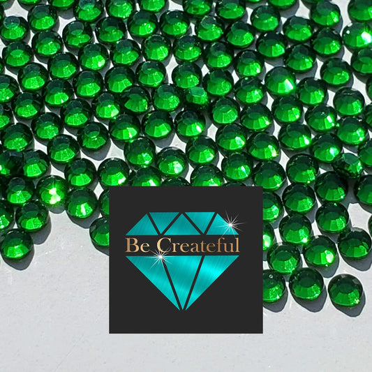 Korean Emerald Green Hotfix Rhinestone - Low Lead Rhinestones  - Hot-fix Rhinestone - Rhinestones for garments