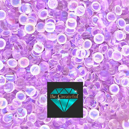 FLATBACK Mermaid Tears Transparent Lt Purple AB