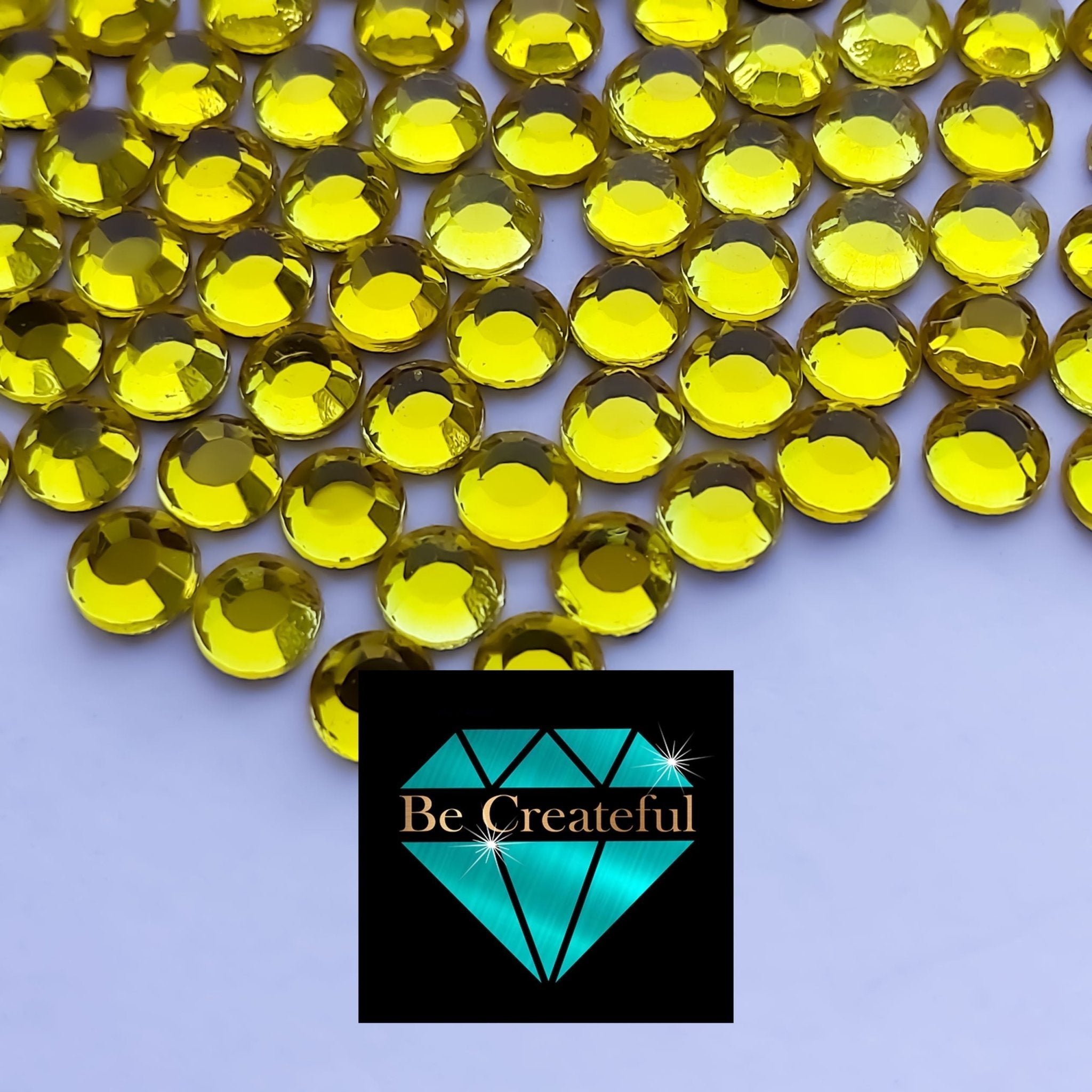 Be Createful - Citrine Korean Glass Hotfix Rhinestones