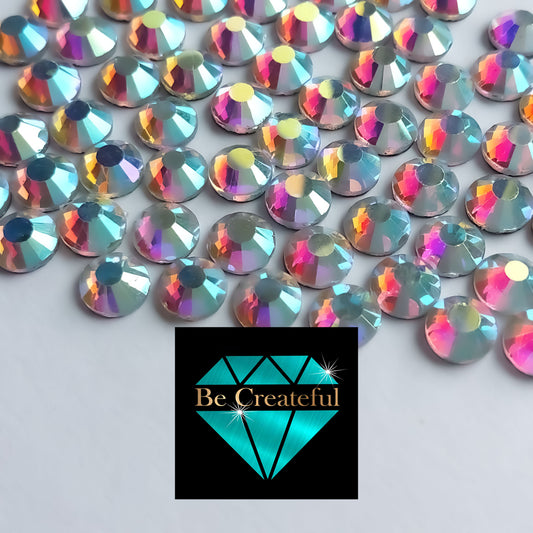 DMC Crystal AB Glass Hotfix Rhinestones - Be Createful, Beautiful Rhinestones at wholesale prices.