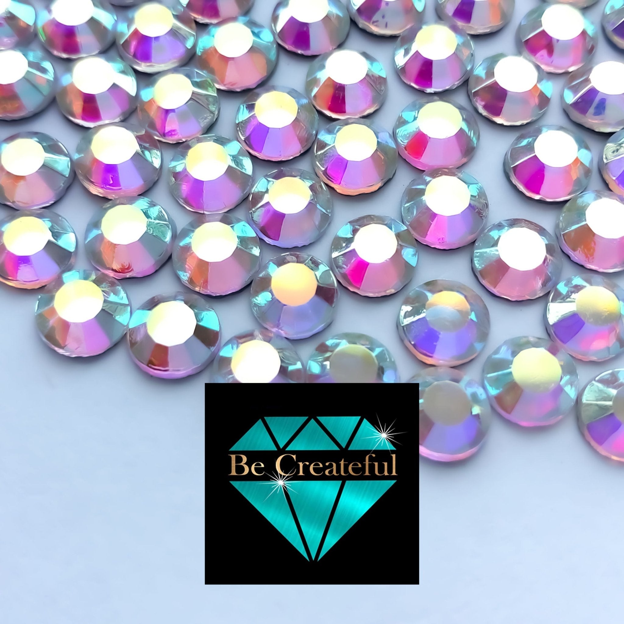 K Pop Rhinestone Patterns Be Createful - Crystal AB Korean Hotfix Rhinestones