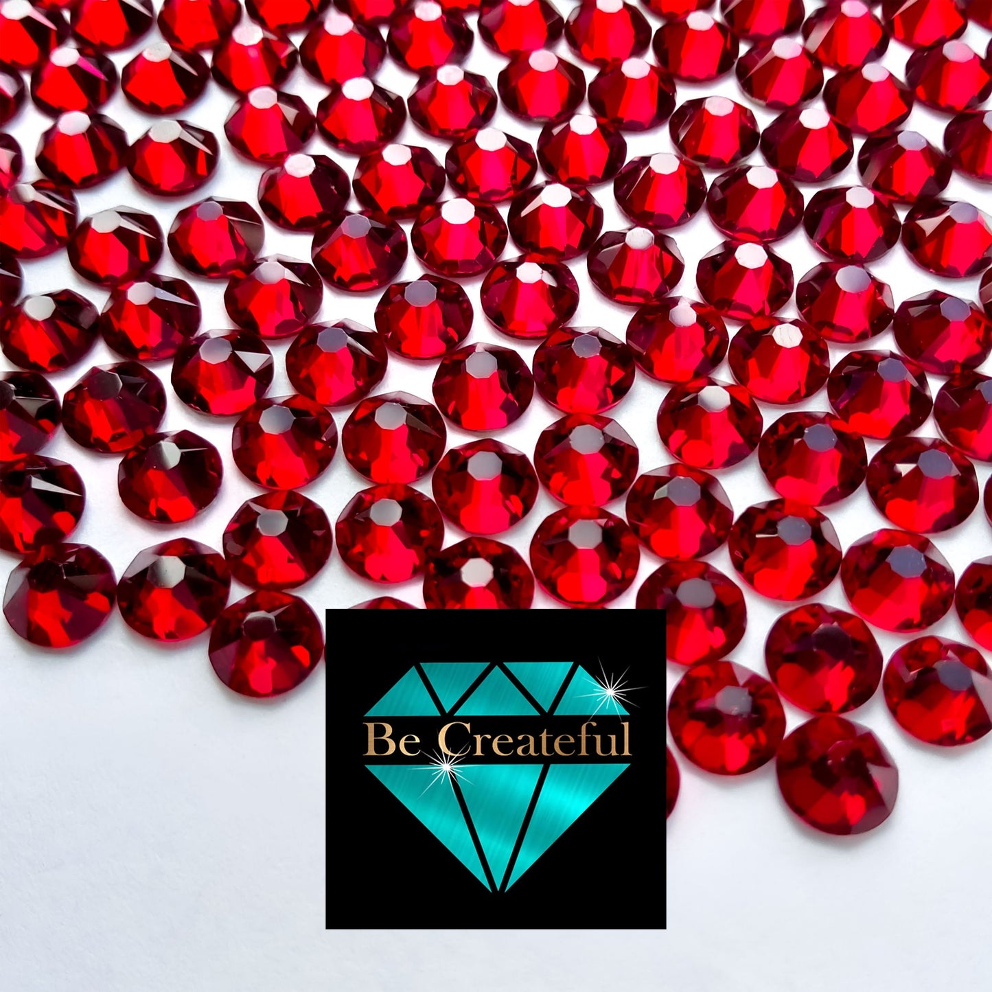 LUXE® Dark Siam Red Hotfix Rhinestones are high-quality 16 facet glass Rhinestone with intense sparkle and refraction.