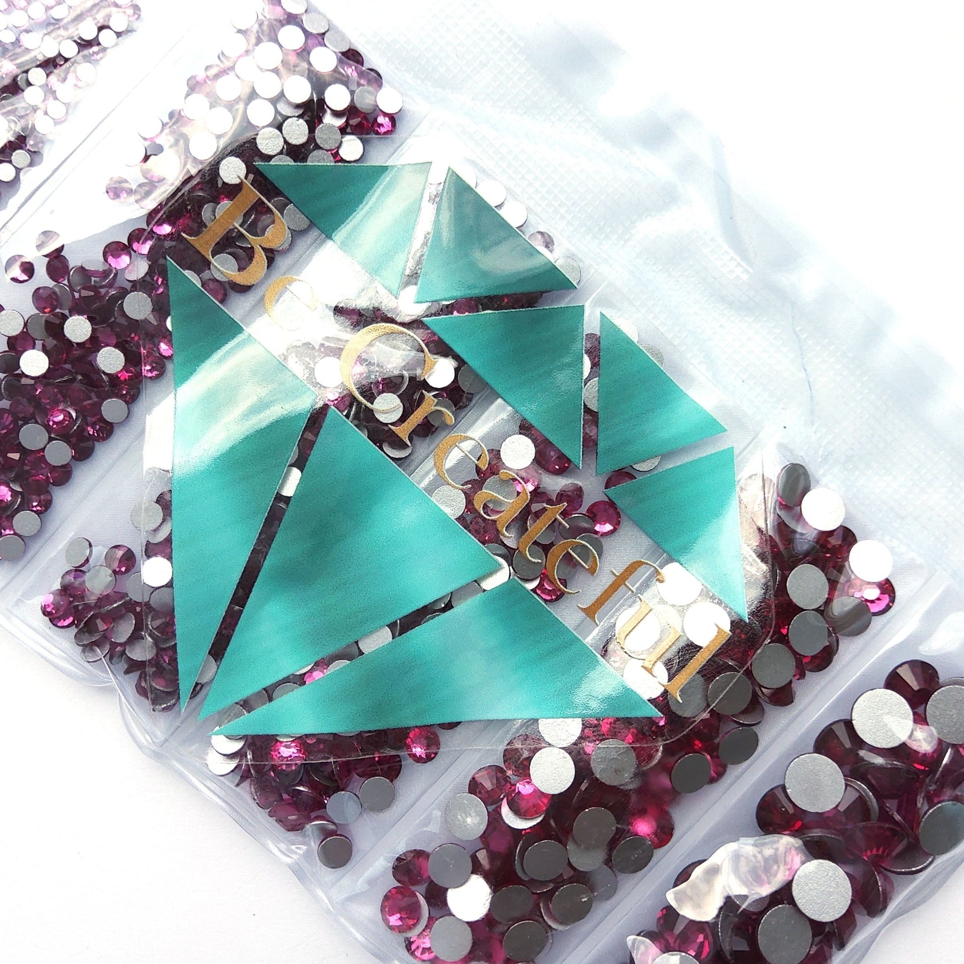 Multi-Size Fuchsia Flatback Glass Rhinestones - 5⭐rated 💎 – Be Createful