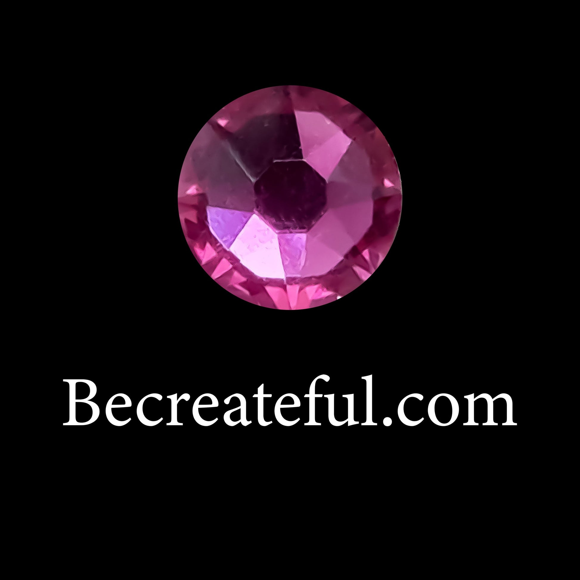 BULK Flatback Foil Fuchsia/Hot Pink Glass Rhinestones - Be Createful, Beautiful Rhinestones at wholesale prices.