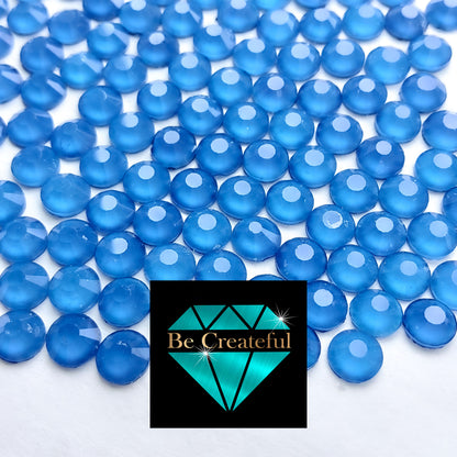 Be Createful LUXE Neon Blue Hotfix Rhinestones are high-quality 16 facet glass Rhinestone with intense sparkle and refraction
