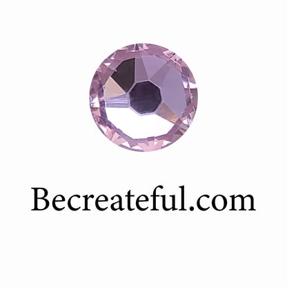 Flatback Foil Pink Glass Rhinestones - Be Createful, Beautiful Rhinestones at wholesale prices.