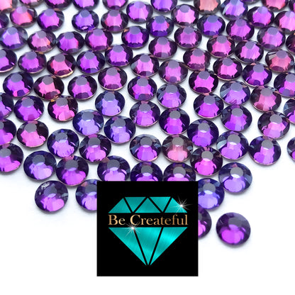LUXE Purple Majesty Hotfix Rhinestones are high-quality 16 facet glass Rhinestone with intense sparkle and refraction.