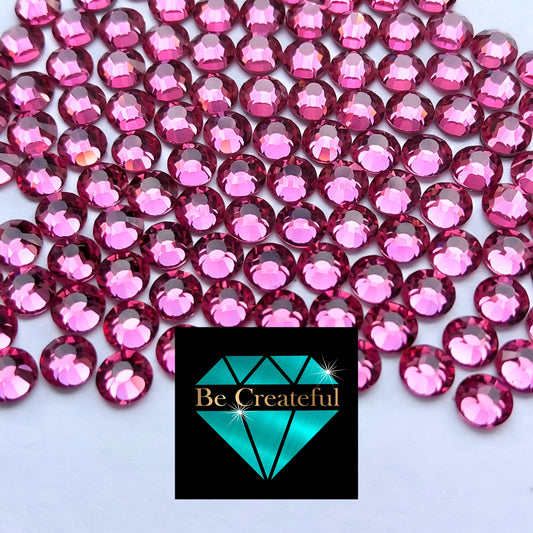 Be Createful LUXE® Rose Pink Hotfix Rhinestones are high-quality 14-16 facet glass Rhinestone that provides intense sparkle and refraction. LUXE® Hotfix rhinestones are known for their brilliant sparkle, made possible with their precision-cut facets. LUXE® Rhinestones provide high-end sparkle without the high-end prices.