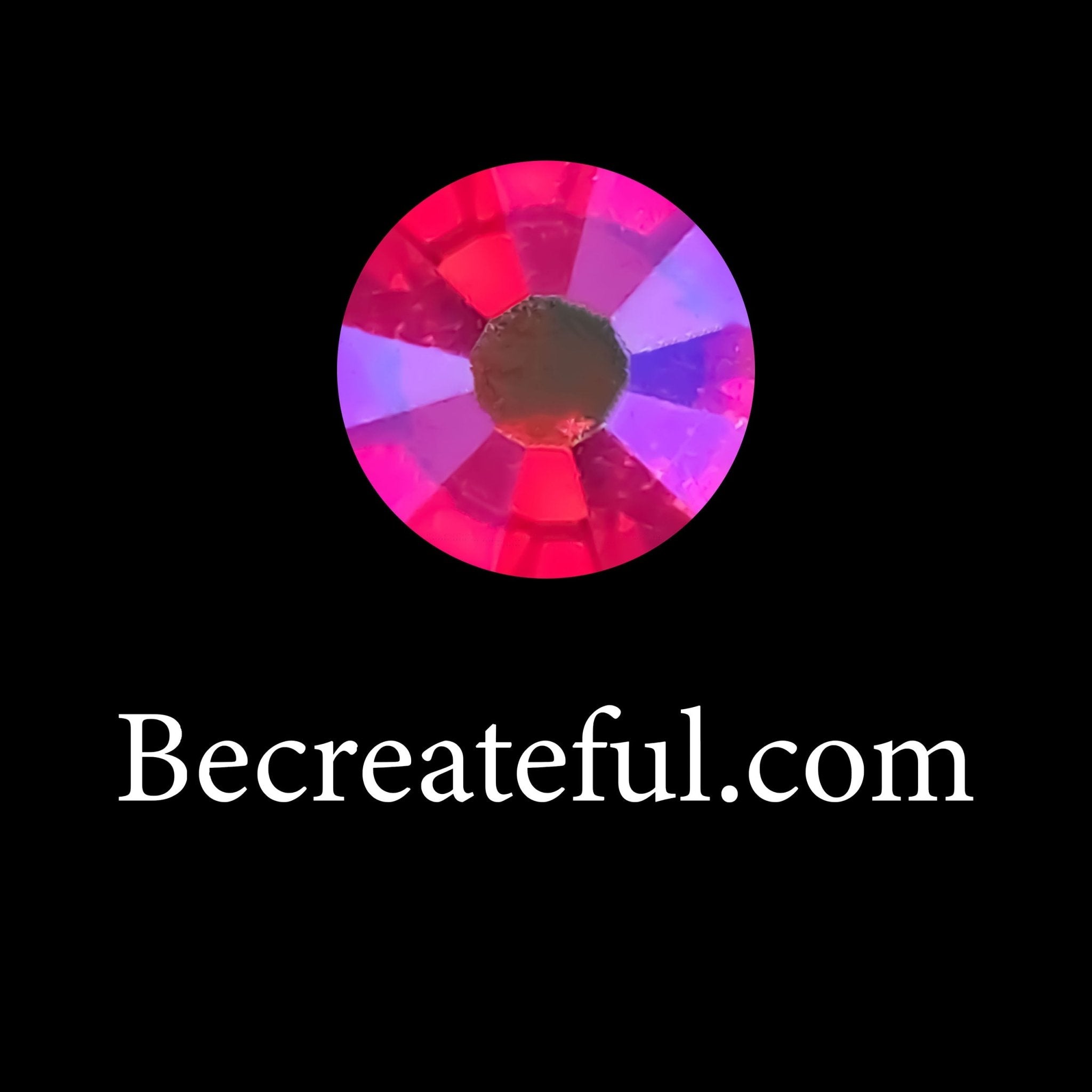 Be Createful - Flatback Foil Light Siam AB Glass Rhinestones