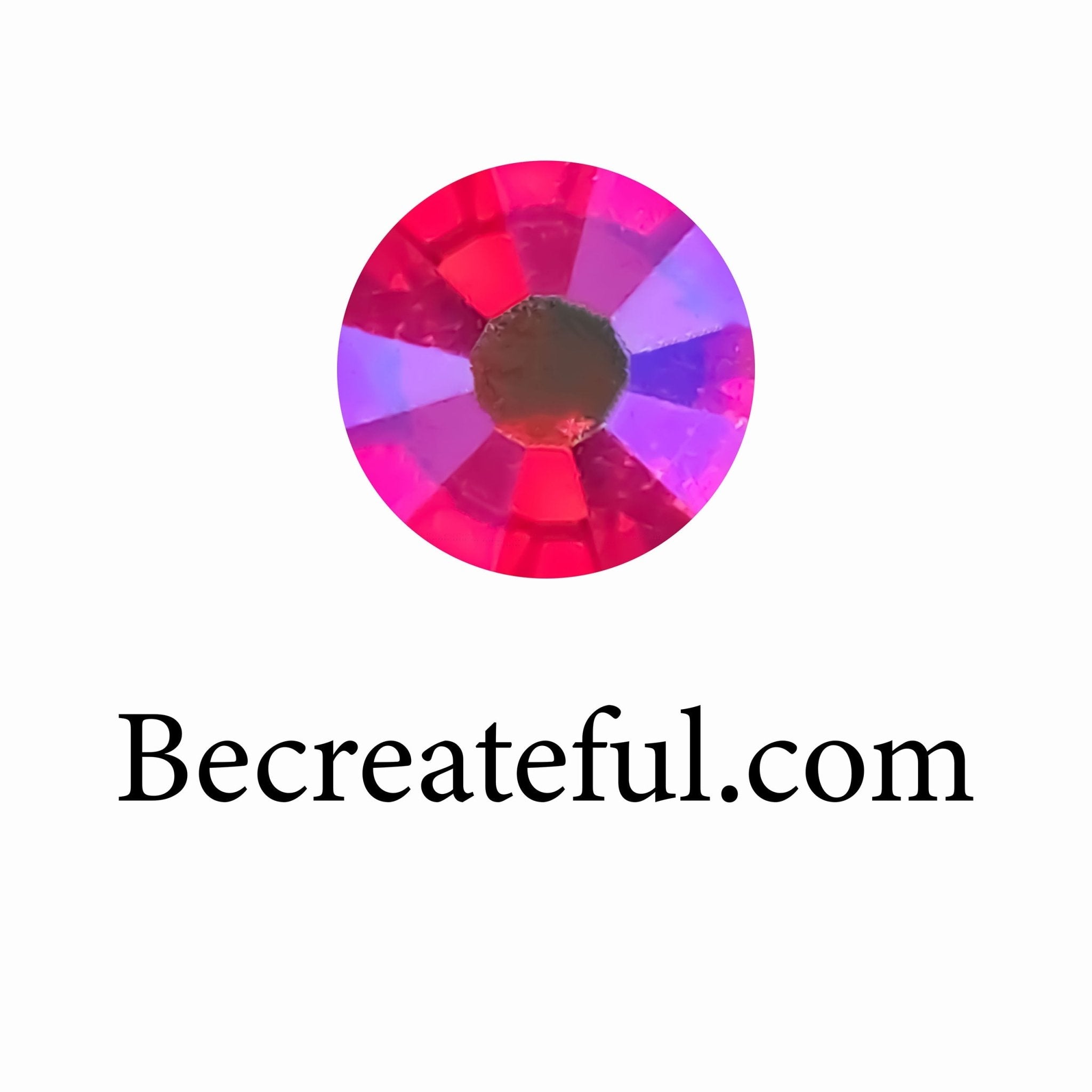 Be Createful - Flatback Foil Light Siam AB Glass Rhinestones