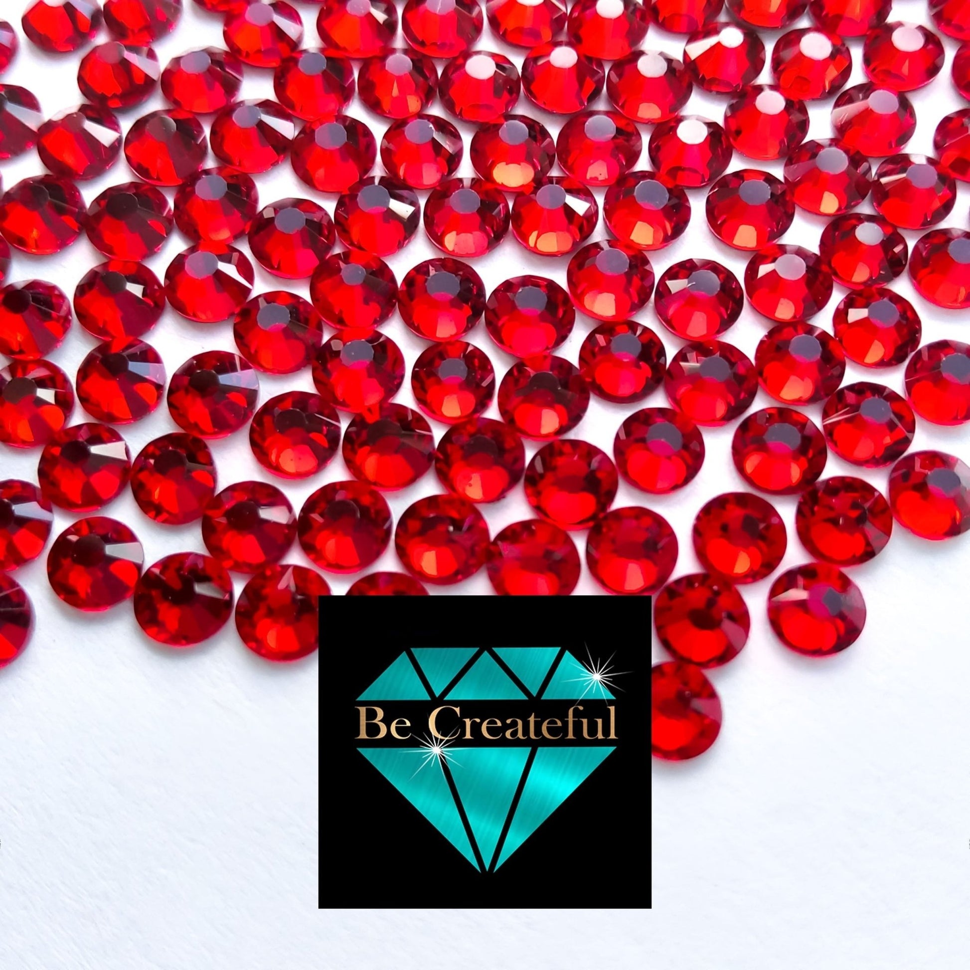 Be Createful LUXE® Siam Red Hotfix Rhinestones are high-quality 16 facet glass Rhinestone with intense sparkle and refraction